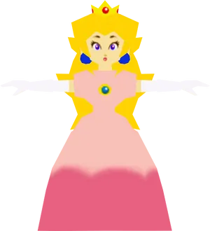 Princess Peach Classic Pose PNG image