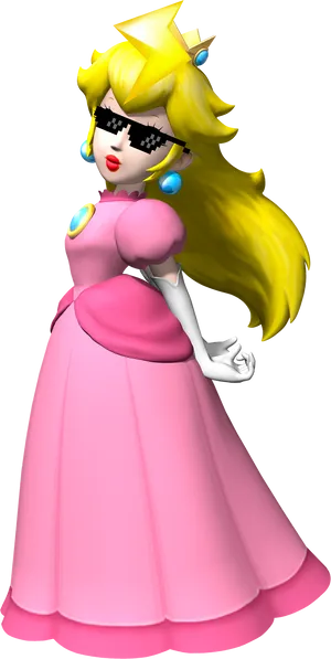 Princess Peach Stylish Pose.png PNG image