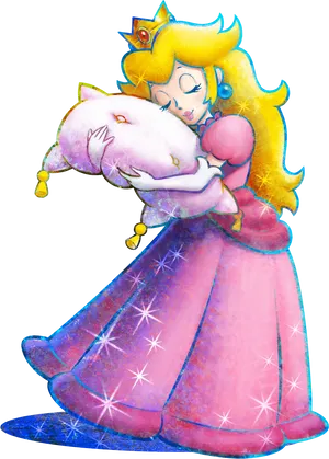 Princess Peachand Star Luma PNG image