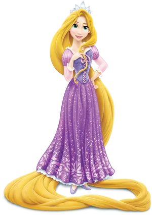 Princess Rapunzel Animated Character PNG image