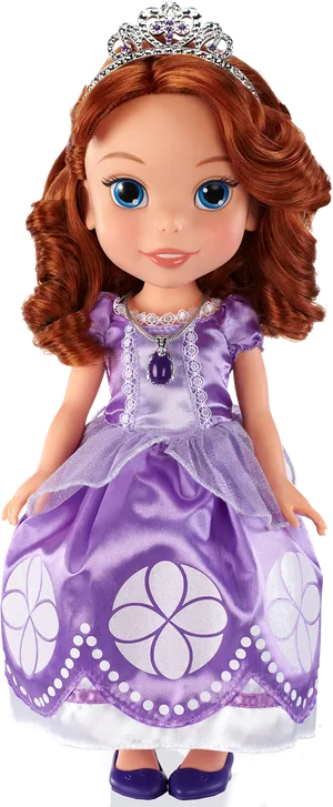 Princess Sofia Dollin Purple Dress PNG image