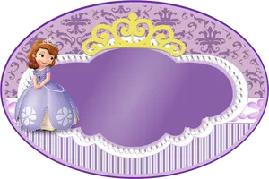 Princess Sofia Frame Design PNG image