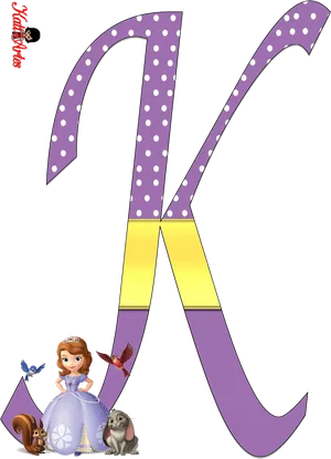 Princess Sofia Letter K Graphic PNG