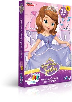 Princess Sofia Puzzle Coloring Box PNG image