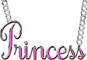 Princess Text Graphic PNG