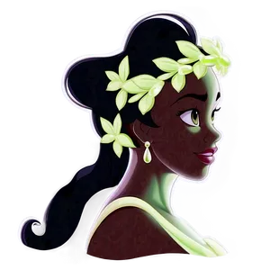 Princess Tiana Silhouette PNG 05252024