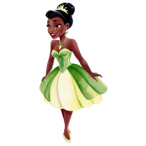 Princess Tiana Watercolor PNG 05252024