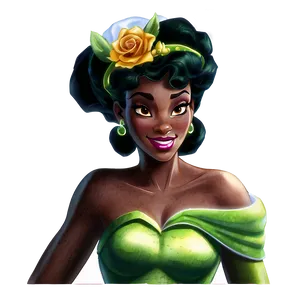 Princess Tiana Watercolor PNG 05252024