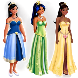 Princesses And Their Dresses PNG 52
