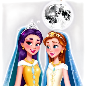 Princesses In The Moonlight PNG Wum35