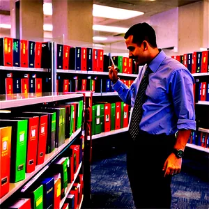 Principal In Library PNG 86