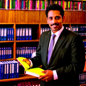 Principal In Library PNG Qcb