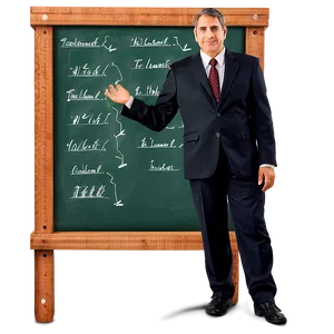 Principal With Chalkboard PNG Tbj76 PNG