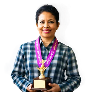 Principal With Trophy PNG 9