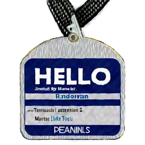 Printable Hello My Name Is Badge Png Jhv PNG image