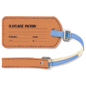 Printable Luggage Tag Graphic PNG Rgi40