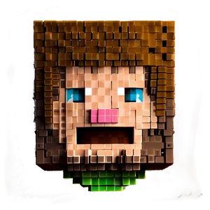 Printable Minecraft Steve Head PNG Ykj26