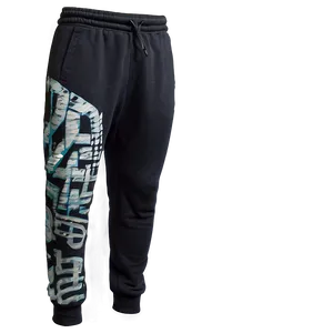 Printed Black Sweatpants PNG Faf30 PNG