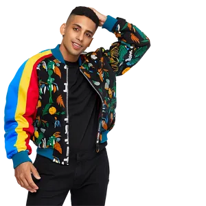 Printed Bomber Jacket Unique PNG Keq11 PNG