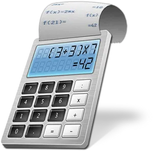 Printed Receipt Calculator Icon PNG image