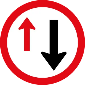 Priority Road Sign Red Circle PNG image