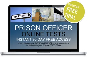 Prison Officer Online Tests Free Trial Advert PNG image