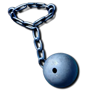 Prisoner Ball And Chain Art Png 06282024 PNG image