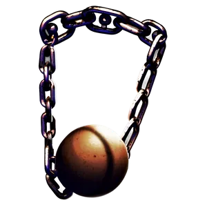 Prisoner Ball And Chain Art Png 06282024 PNG image