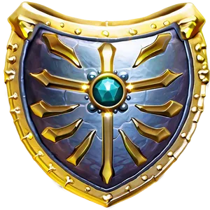 Pristine Gold Shield PNG 66