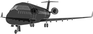 Private Jet Sketch PNG image