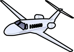 Private Jet Vector Illustration PNG image