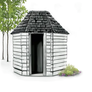 Private Outdoor Outhouse PNG Kxn37
