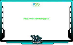 Pro Stream Overlay_ Gaming Webcam Frame PNG image