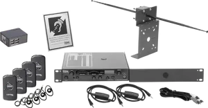 Professional Audio Equipment Set PNG image