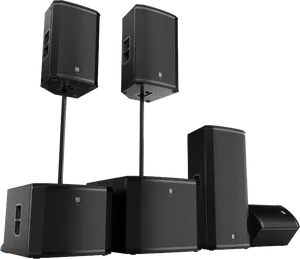 Professional Audio Speakers Setup PNG