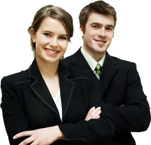 Professional Business Team Pose PNG image