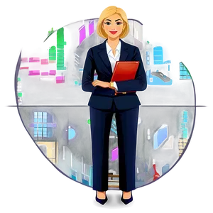 Professional Businesswoman PNG Eom