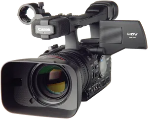 Professional Canon H D V Camcorder PNG image