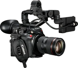 Professional Canon Video Camera Setup PNG image