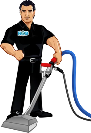 Professional Carpet Cleaning Service Illustration PNG image