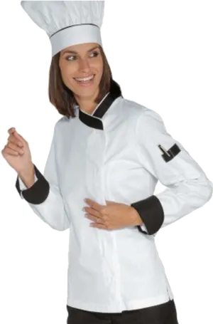 Professional Chef Uniform Portrait PNG image