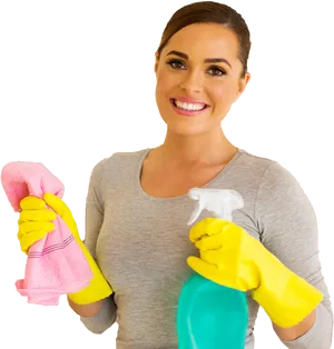 Professional Cleaner Readyto Work PNG image