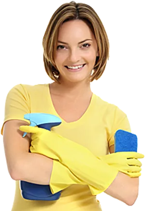 Professional Cleaner Readyto Work PNG image