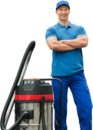 Professional Cleaner With Vacuum PNG image