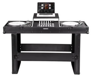 Professional D J Setupwith Turntablesand Mixer PNG image