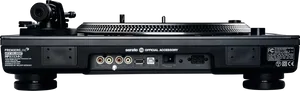 Professional D J Turntable Side View PNG