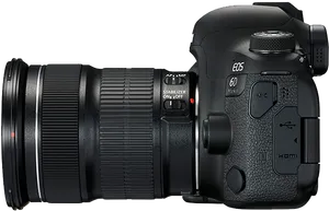 Professional D S L R Camera Side View PNG image
