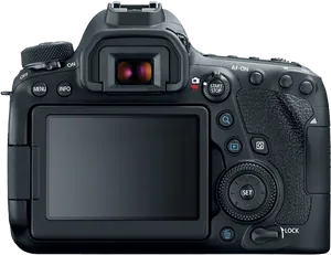 Professional Digital Camera Back View PNG
