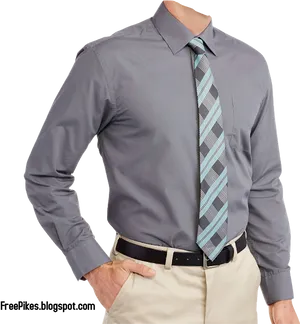 Professional Dress Shirtand Tie PNG