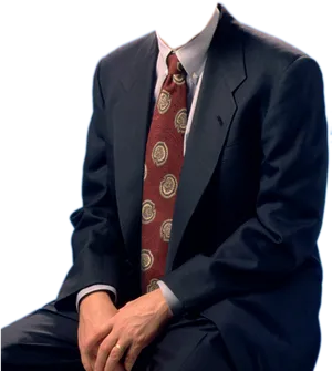 Professional Formal Attire Man Seated PNG image